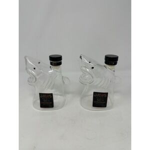 Jaws Select 50th Anniversary Shark Glass Decanter Bottle Set 1975-2025 Clear 2pc